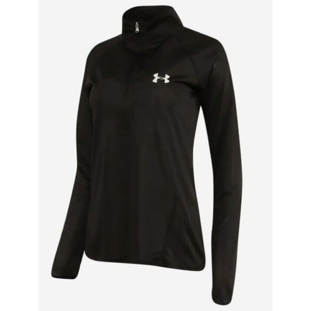Under Armour Women's Tech 1/2 Zip Top Black 1320126 819 Size Med New With Tags